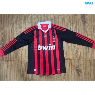 Camiseta futbol Retro AC Milan Primera Manga Larga 2009-10