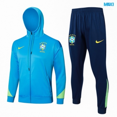 Chaqueta Chandal Con Capucha Brasil 2024/25 azul