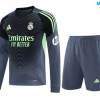 Real Madrid goalkeeper Manche Longue + Short 2025/26 Gris/negro