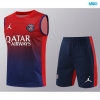 Camiseta futbol Entrenamiento Sin Mangas Paris PSG + Pantalón Corto 2024/25 rojo