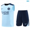 Camiseta futbol Entrenamiento Sin Mangas Paris PSG + Pantalón Corto 2024/25 azul claro