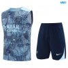 Camiseta futbol Entrenamiento Sin Mangas Paris PSG + Pantalón Corto 2024/25 Azul