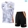 Camiseta futbol Entrenamiento Sin Mangas Real Madrid + Pantalón Corto 2024/25 Blanco