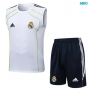 Camiseta futbol Entrenamiento Sin Mangas Real Madrid + Pantalón Corto 2025/26 Blanco/negro