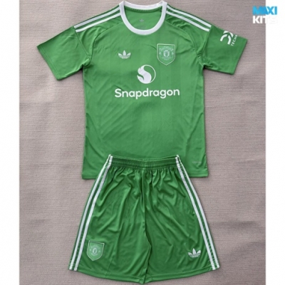 Camiseta futbol Manchester United Portero Niño Verde 2025/26