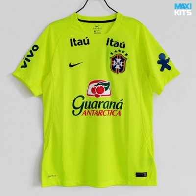 Camiseta futbol Retro Brasil fluorescent Training Verde 2020