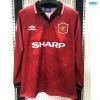 Camiseta futbol Retro Manchester United Primera Manga Larga 1994-96