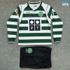 Camiseta futbol Retro Sporting CP Niño Primera Manga Larga 2001-03