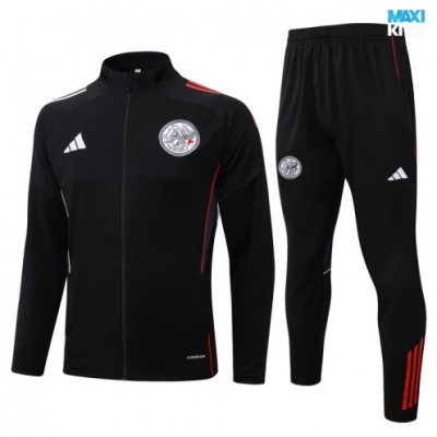 Chaqueta Chandal Ajax 2025/26 negro/rojo