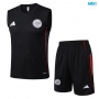 Camiseta futbol Entrenamiento Sin Mangas Ajax + Pantalón Corto 2025/26 negro/rojo/Gris
