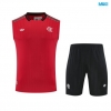 Camiseta futbol Entrenamiento Sin Mangas Flamengo + Pantalón Corto 2025/26 rojo/negro