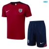 Camiseta futbol Inglaterra + Pantalón Corto 2024/25 rojo granate