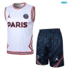 Camiseta futbol Entrenamiento Sin Mangas Paris PSG + Pantalón Corto 2024/25 Blanco