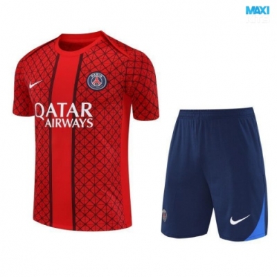 Camiseta futbol PSG + Pantalón Corto 2025/26 rojo/Azul marino