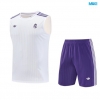 Camiseta futbol Entrenamiento Sin Mangas Real Madrid + Pantalón Corto 2025/26 Blanco/Violeta