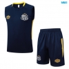 Camiseta futbol Entrenamiento Sin Mangas Santos + Pantalón Corto 2025/26 Azul marino/AMARILLO