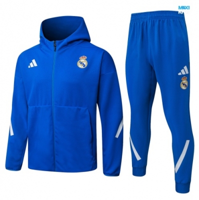 maxikits Chaqueta Chándal fútbol Con Capucha Real Madrid 2026/27 Azul k166