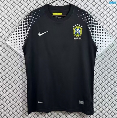 Maxikits Ofertas Camiseta de futbol Retro Brasil Portero Negro 2010 por mayor