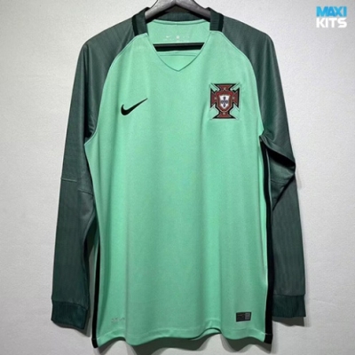 Camiseta futbol Retro Portugal Segunda Manga Larga 2016