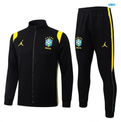 maxikits Chaqueta Chándal fútbol Brasil Niño 2026/27 Negro/Amarillo k235