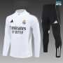 Chandal Real Madrid Niño 2025/26 Blanco/negro/amarillo