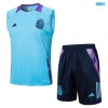 Camiseta futbol Entrenamiento Sin Mangas Argentina + Pantalón Corto 2024/25 azul claro