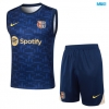 Camiseta futbol Entrenamiento Sin Mangas Barcelona + Pantalón Corto 2024/25 azul real
