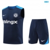 Camiseta futbol Entrenamiento Sin Mangas Chelsea + Pantalón Corto 2024/25 Azul marino