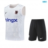 Camiseta futbol Entrenamiento Sin Mangas Chelsea + Pantalón Corto 2025/26 Blanco/negro