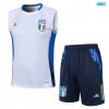 Camiseta futbol Entrenamiento Sin Mangas Italia + Pantalón Corto 2024/25 Blanco