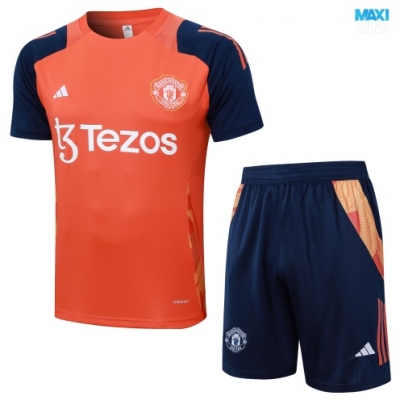 Camiseta futbol Manchester United + Pantalón Corto 2024/25 Naranja