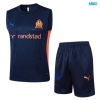 Camiseta futbol Entrenamiento Sin Mangas Marsella + Pantalón Corto 2025/26 Azul marino/Naranja