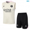 Camiseta futbol Entrenamiento Sin Mangas Paris PSG + Pantalón Corto 2024/25 albaricoque