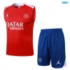 Camiseta futbol Entrenamiento Sin Mangas PSG + Pantalón Corto 2025/26 rojo/Azul/Blanco