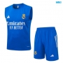 Camiseta futbol Entrenamiento Sin Mangas Real Madrid + Pantalón Corto 2025/26 Azul/Blanco