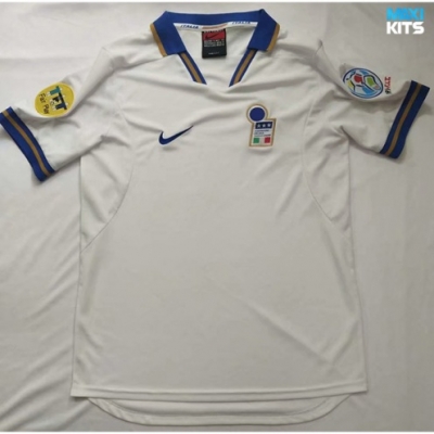 Camiseta futbol Retro Coupe du Europe Italia Segundas Blanco 1996